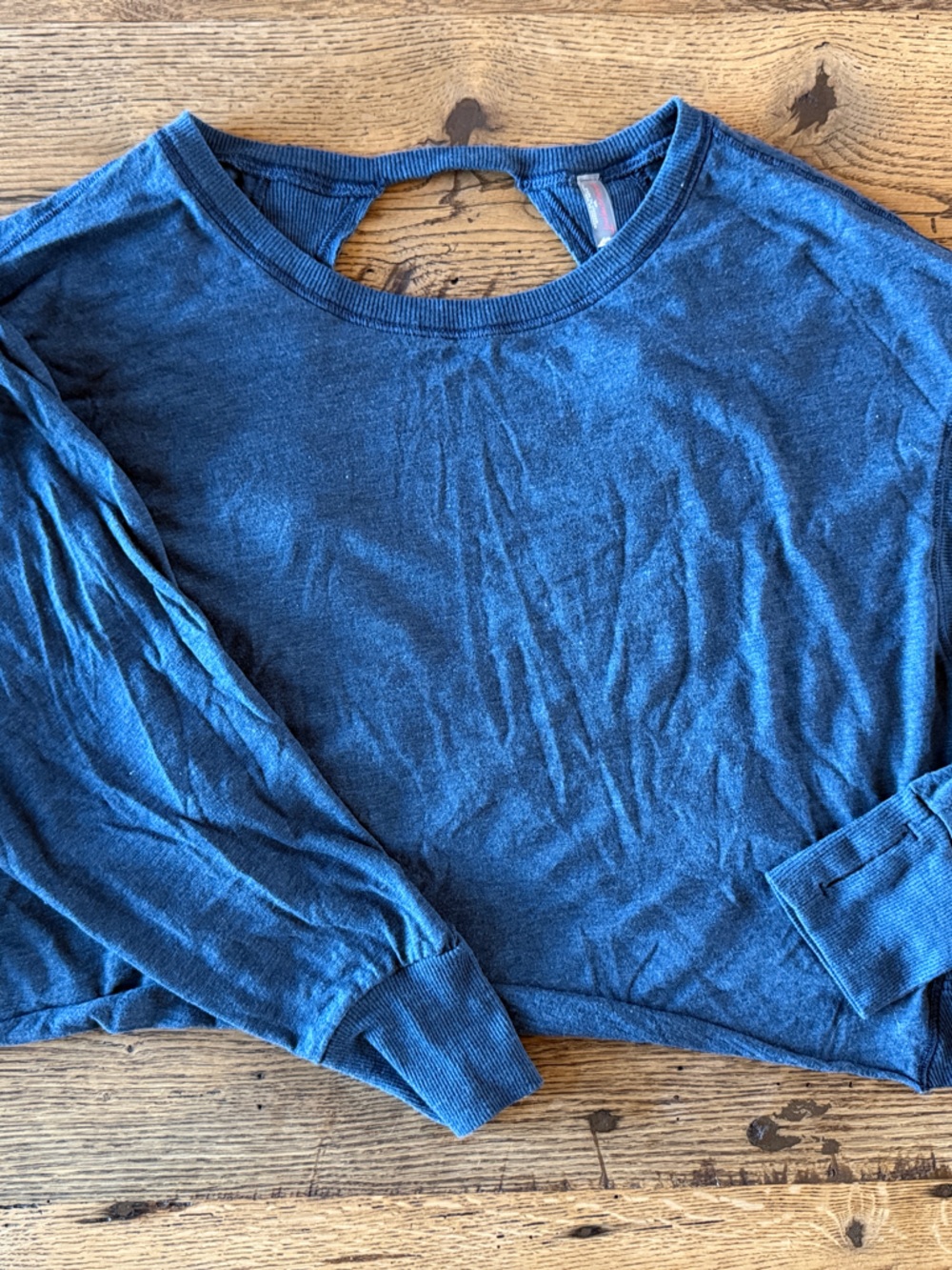FP Movement by Free People Deep Blue Long Sleeve Crewneck Top - Picture 2 of 5